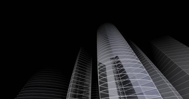 soyut mimari duvar kağıdı tasarımı, dijital konsept arkaplan