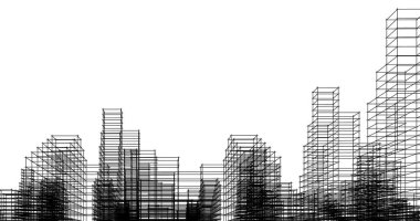 eskiz sanat geometrik mimari binalar tasarımı