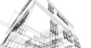 soyut mimari duvar kağıdı tasarımı, dijital konsept arkaplan