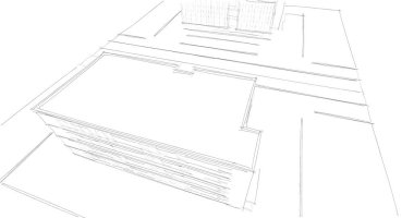 Mimari sanat konseptinde soyut çizgiler, minimum geometrik şekiller. 