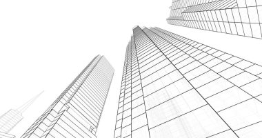 soyut mimari duvar kağıdı tasarımı, dijital konsept arkaplan