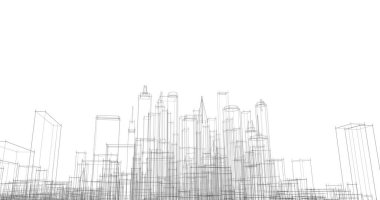 soyut mimari duvar kağıdı tasarımı, dijital konsept arkaplan