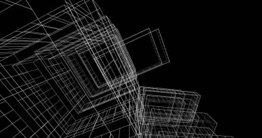 soyut mimari duvar kağıdı tasarımı, dijital konsept arkaplan