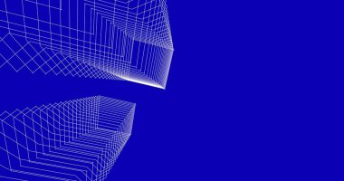 Mimari sanat konseptinde soyut çizgiler, minimum geometrik şekiller. 