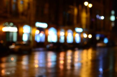 Bulanık soyut ışıklar gece şehrin arka planı