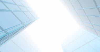 Arkaplanda mimari bina 3d illüstrasyon