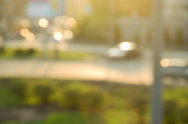 Bulanık şehir manzarası, soyut arkaplan 