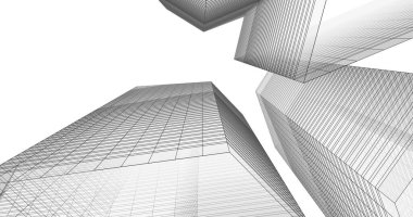 soyut mimari duvar kağıdı tasarımı, dijital konsept arkaplan