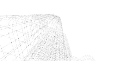 soyut mimari duvar kağıdı tasarımı, dijital konsept arkaplan