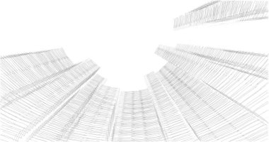 soyut mimari duvar kağıdı tasarımı, dijital konsept arkaplan