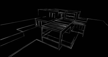 soyut mimari duvar kağıdı tasarımı, dijital konsept arkaplan