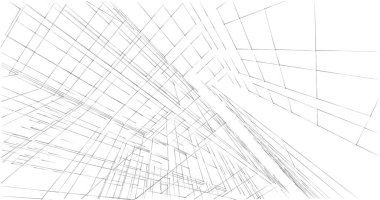 soyut mimari duvar kağıdı tasarımı, dijital konsept arkaplan