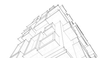 soyut mimari duvar kağıdı tasarımı, dijital konsept arkaplan