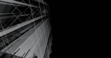 soyut mimari duvar kağıdı tasarımı, dijital konsept arkaplan