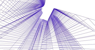 soyut mimari duvar kağıdı tasarımı, dijital konsept arkaplan