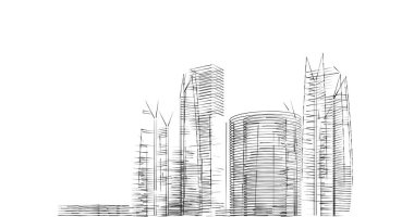 soyut mimari duvar kağıdı tasarımı, dijital konsept arkaplan