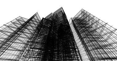 soyut mimari duvar kağıdı tasarımı, dijital konsept arkaplan