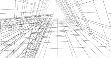 soyut mimari duvar kağıdı tasarımı, dijital konsept arkaplan