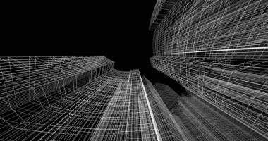 soyut mimari duvar kağıdı tasarımı, dijital konsept arkaplan