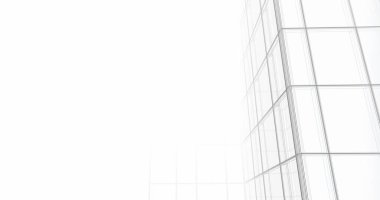 Arkaplanda mimari bina 3d illüstrasyon