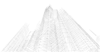 soyut mimari duvar kağıdı tasarımı, dijital konsept arkaplan