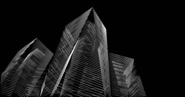 soyut mimari duvar kağıdı tasarımı, dijital konsept arkaplan