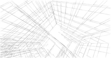 soyut mimari duvar kağıdı tasarımı, dijital konsept arkaplan