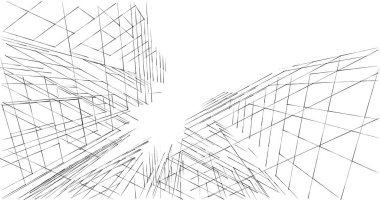 soyut mimari duvar kağıdı tasarımı, dijital konsept arkaplan