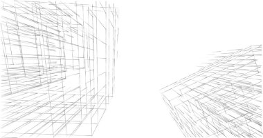 soyut mimari duvar kağıdı tasarımı, dijital konsept arkaplan