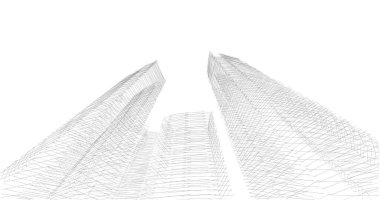 soyut mimari duvar kağıdı tasarımı, dijital konsept arkaplan