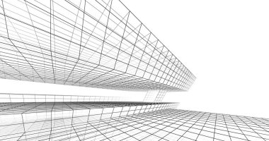 soyut mimari duvar kağıdı tasarımı, dijital konsept arkaplan