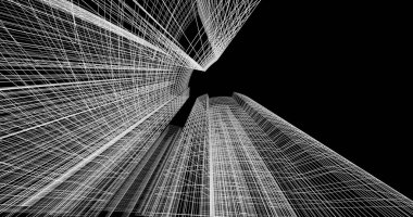 soyut mimari duvar kağıdı tasarımı, dijital konsept arkaplan