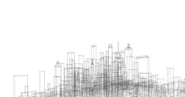 soyut mimari duvar kağıdı tasarımı, dijital konsept arkaplan