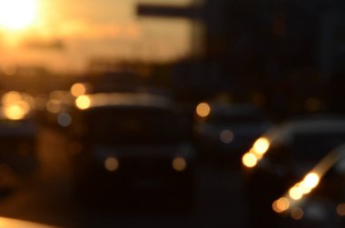 Bulanık şehir manzarası, soyut arkaplan 