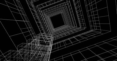 soyut mimari duvar kağıdı tasarımı, dijital konsept arkaplan