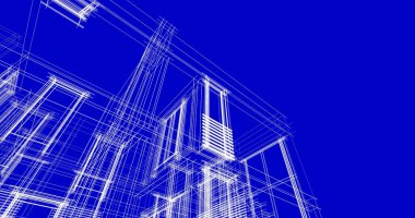 soyut mimari duvar kağıdı tasarımı, dijital konsept arkaplan