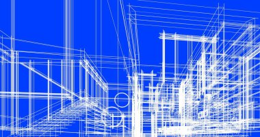 soyut mimari duvar kağıdı tasarımı, dijital konsept arkaplan