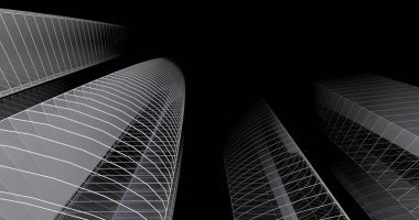 soyut mimari duvar kağıdı tasarımı, dijital konsept arkaplan