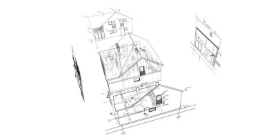soyut mimari duvar kağıdı tasarımı, dijital konsept arkaplan