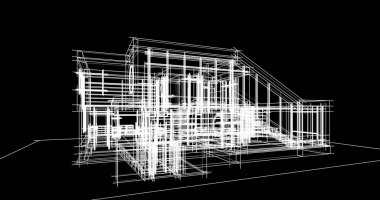 soyut mimari duvar kağıdı tasarımı, dijital konsept arkaplan