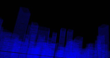 Arkaplanda mimari bina 3d illüstrasyon