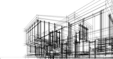 soyut mimari duvar kağıdı tasarımı, dijital konsept arkaplan