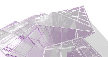 soyut mimari duvar kağıdı tasarımı, dijital konsept arkaplan