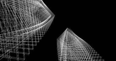 soyut mimari duvar kağıdı tasarımı, dijital konsept arkaplan