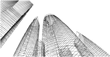 soyut mimari duvar kağıdı tasarımı, dijital konsept arkaplan