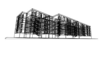 soyut mimari duvar kağıdı tasarımı, dijital konsept arkaplan