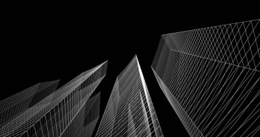 soyut mimari duvar kağıdı tasarımı, dijital konsept arkaplan