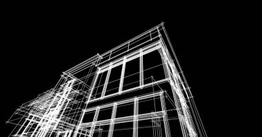 soyut mimari duvar kağıdı tasarımı, dijital konsept arkaplan