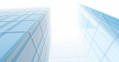 Arkaplanda mimari bina 3d illüstrasyon