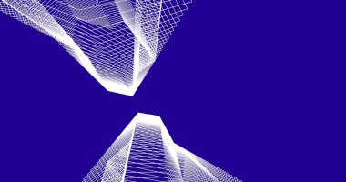 Mimari sanat konseptinde soyut çizgiler, minimum geometrik şekiller. 